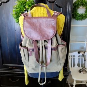 Green Canvas Backpack